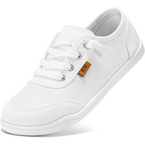 imageSTQ Women Slip On Shoeswith Orthopedic Insole Low Top Classic Fashion Canvas Sneakers  Plantar Fasciitis ShoesWhite