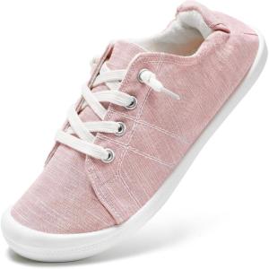 imageSTQ Women Slip On Sneakers Comfortable Casual Canvas ShoesPink