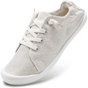 imageSTQ Women Slip On Sneakers Comfortable Casual Canvas ShoesWarm Wood