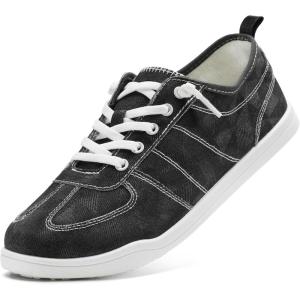 imageSTQ Womens Slip On Shoes Orthopedic Walking Sneakers Casual Low Top Tennis Comfortable ClassicBlack White
