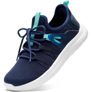 imageSTQ Womens Slip on Sneakers Breathable Tennis Arch Support Comfortable Walking Shoes Plantar Fasciitis Orthopedic Workout Gym Cross Training Athletic StandingNavy Teal