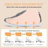 imageBaby Shoes Boys Girls Infant Toddler Sneakers Barefoot Wide Toe Box Walking NonSlip Lightweight Comfortable First Walking Tennis Outdoor ActivitiesDark Grey