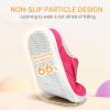 imageBaby Shoes Boys Girls Infant Toddler Sneakers Barefoot Wide Toe Box Walking NonSlip Lightweight Comfortable First Walking Tennis Outdoor ActivitiesHot Pink