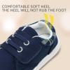 imageBaby Shoes Boys Girls Infant Toddler Sneakers Barefoot Wide Toe Box Walking NonSlip Lightweight Comfortable First Walking Tennis Outdoor ActivitiesNavy Blue