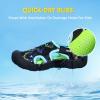 imageBoys Girls Water Shoes QuickDry Wide Toe Box Shoes Toddler Cute Beach Swim Pool ShoesToddlerLittle KidBlackGreen