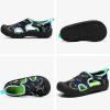 imageBoys Girls Water Shoes QuickDry Wide Toe Box Shoes Toddler Cute Beach Swim Pool ShoesToddlerLittle KidBlackGreen