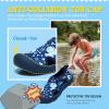 imageBoys Girls Water Shoes QuickDry Wide Toe Box Shoes Toddler Cute Beach Swim Pool ShoesToddlerLittle KidLight Blue Dinosaur