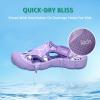 imageBoys Girls Water Shoes QuickDry Wide Toe Box Shoes Toddler Cute Beach Swim Pool ShoesToddlerLittle KidLight Purple