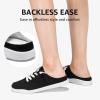 imageSTQ Slip On Mule Sneakers Slide on Canvas Shoes Casual Blackless Orthopedic Shoes with Arch Support Warm Wood Beige Size 6Black White
