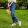 imageSTQ Slip On Mule Sneakers Slide on Canvas Shoes Casual Blackless Orthopedic Shoes with Arch Support Warm Wood Beige Size 6Iron Grey