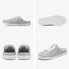 imageSTQ Slip On Mule Sneakers Slide on Canvas Shoes Casual Blackless Orthopedic Shoes with Arch Support Warm Wood Beige Size 6Iron Grey