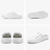 imageSTQ Slip On Mule Sneakers Slide on Canvas Shoes Casual Blackless Orthopedic Shoes with Arch Support Warm Wood Beige Size 6Vanilla White