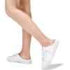 imageSTQ Slip On Mule Sneakers Slide on Canvas Shoes Casual Blackless Orthopedic Shoes with Arch Support Warm Wood Beige Size 6Vanilla White