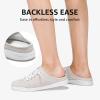 imageSTQ Slip On Mule Sneakers Slide on Canvas Shoes Casual Blackless Orthopedic Shoes with Arch Support Warm Wood Beige Size 6Warm Wood Beige