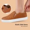imageSTQ Slip On Shoes for Women Fashion Sneakers Elees Quilted 20 Comfort Casual Fall LoafersBrown