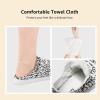 imageSTQ Slip on Sneakers for Women Casual Canvas Shoes Machine WashableBlack White Leopard