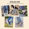imageSTQ Slip on Sneakers for Women Casual Canvas Shoes Machine WashableBlack White Leopard
