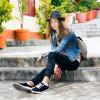imageSTQ Slip on Sneakers for Women Casual Canvas Shoes Machine WashableNavy