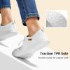 imageSTQ Slip on Sneakers for Women Casual Canvas Shoes Machine WashableWhite Monstera