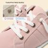 imageSTQ Womens Fashion Sneakers Slip On Shoes for Women Lightweight Canvas Sneakers Powder Blusher Pink Size 6