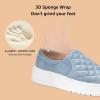 imageSTQ Womens Platform Sneakers Slip On Business Casual Shoes Quilted Fall Loafers Comfortable LightweightDenim Blue