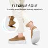 imageSTQ Womens Platform Sneakers Slip On Business Casual Shoes Quilted Fall Loafers Comfortable LightweightOre Brown