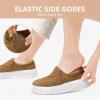 imageSTQ Womens Platform Sneakers Slip On Business Casual Shoes Quilted Fall Loafers Comfortable LightweightOre Brown