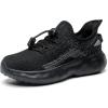 imageSneakers for Boys Slip on Sneakers Girls School Tennis Gym AthleticAll Black