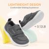 imageToddler Wide Toe Box Barefoot Shoes Boys Girls Sneakers Kids Tennis Shoes Preschool Non Slip Lightweight Comfortable First Walking Shoes Running Outdoor ActivitiesDark Grey