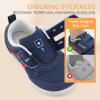 imageToddler Wide Toe Box Barefoot Shoes Boys Girls Sneakers Kids Tennis Shoes Preschool Non Slip Lightweight Comfortable First Walking Shoes Running Outdoor ActivitiesNavy