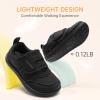 imageToddler Wide Toe Box Barefoot Shoes Boys Girls Sneakers Kids Tennis Shoes Preschool Non Slip Lightweight Comfortable First Walking Shoes Running Outdoor ActivitiesAll Black