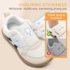 imageToddler Wide Toe Box Barefoot Shoes Boys Girls Sneakers Kids Tennis Shoes Preschool Non Slip Lightweight Comfortable First Walking Shoes Running Outdoor ActivitiesBeige White