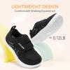 imageToddler Wide Toe Box Barefoot Shoes Boys Girls Sneakers Kids Tennis Shoes Preschool Non Slip Lightweight Comfortable First Walking Shoes Running Outdoor ActivitiesBlack White