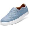imageSTQ Slip On Shoes for Women Fashion Sneakers Elees Quilted 20 Comfort Casual Fall LoafersDenim Blue