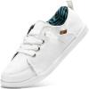 imageSTQ Slip on Sneakers for Women Casual Canvas Shoes Machine WashableWhite Monstera
