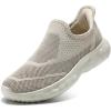 imageSTQ Womens Slip on Sneakers CloudLike Sole Maternity Walking ShoesTaupe