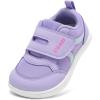 imageToddler Wide Toe Box Barefoot Shoes Boys Girls Sneakers Kids Tennis Shoes Preschool Non Slip Lightweight Comfortable First Walking Shoes Running Outdoor ActivitiesLight Purple