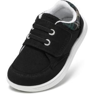 imageBaby Shoes Boys Girls Infant Toddler Sneakers Barefoot Wide Toe Box Walking NonSlip Lightweight Comfortable First Walking Tennis Outdoor ActivitiesBlack White