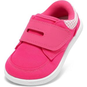 imageBaby Shoes Boys Girls Infant Toddler Sneakers Barefoot Wide Toe Box Walking NonSlip Lightweight Comfortable First Walking Tennis Outdoor ActivitiesHot Pink