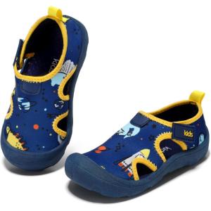 imageBoys Girls Water Shoes QuickDry Wide Toe Box Shoes Toddler Cute Beach Swim Pool ShoesToddlerLittle KidNavy Space