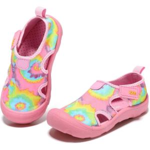 imageBoys Girls Water Shoes QuickDry Wide Toe Box Shoes Toddler Cute Beach Swim Pool ShoesToddlerLittle KidPink Tiedye