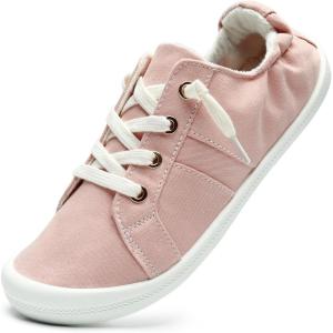 imageSTQ Womens Fashion Sneakers Slip On Shoes for Women Lightweight Canvas Sneakers Powder Blusher Pink Size 6