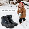 imageSTQ Boy Duck Boots Kids Waterproof Snow Boots Insulated Winter Boots LittleBig KidNavy