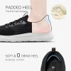 imageSTQ Women Walking Shoes with Arch Support Comfort Lightweight Slip on SneakersBlack White