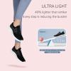 imageSTQ Women Walking Shoes with Arch Support Comfort Lightweight Slip on SneakersBlack White