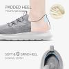 imageSTQ Women Walking Shoes with Arch Support Comfort Lightweight Slip on SneakersMedium Grey Pink