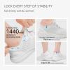 imageSTQ Women Walking Shoes with Arch Support Comfort Lightweight Slip on SneakersWhite