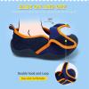 imageSTQ Toddler Boys Girls Shoes for Kids Lightweight Walking Sock SneakersB1navy Orange