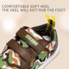 imageSTQ Toddler Wide Toe Box Barefoot Shoes Boys Sneakers Kids Tennis Shoes Lightweight NonSlip Zero Drop First Walking Shoe Comfort Outdoor Activities School Coffee Camo Little Kid Size 11