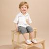 imageToddler Wide Toe Box Barefoot Shoes Boys Tennis Sneakers First Walking Shoes Flex Comfort OutdoorBeige White